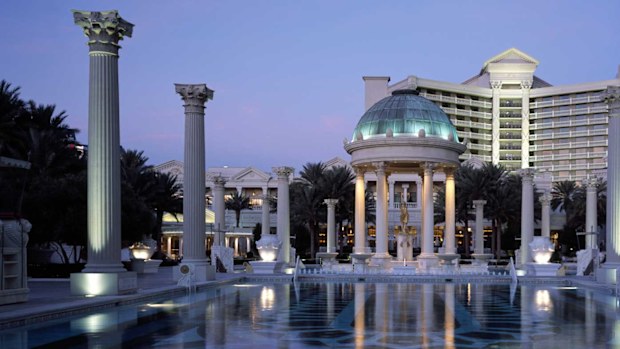 Caesar's Palace pool.