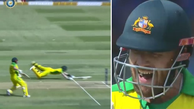 Aaron Finch fumes after run out