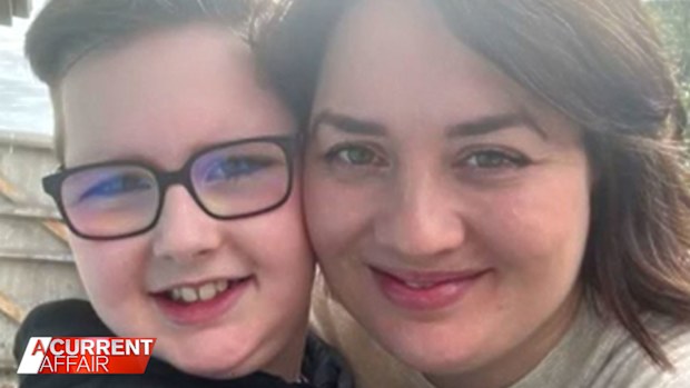 Max with his mum Leah. 