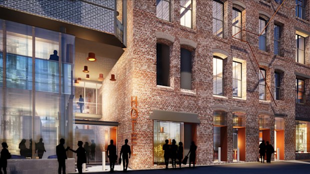 A proposed design for a hotel development at Randle Street, Surry Hills.