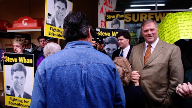 Kim Beazley on the campaign hustings in Eden-Monaro in 1982.