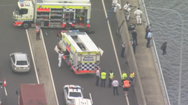 Police are on scene at Banksmeadow where an unauthorised climate protest is taking place.