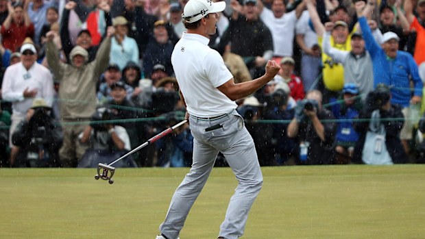 Adam Scott birdied the final hole of the 2013 Masters.