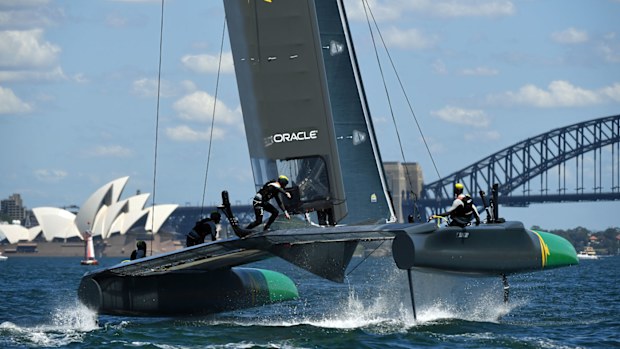 Australia race their F50 Catamaran