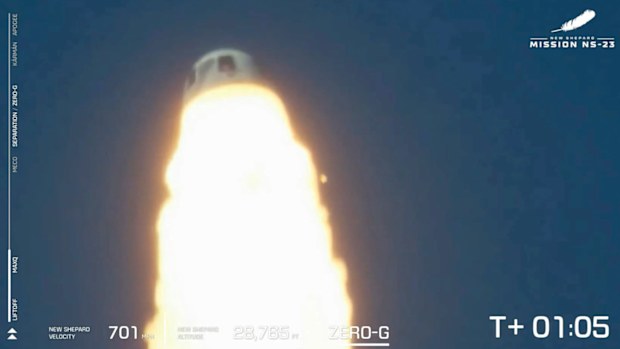 The Blue Origin rocket