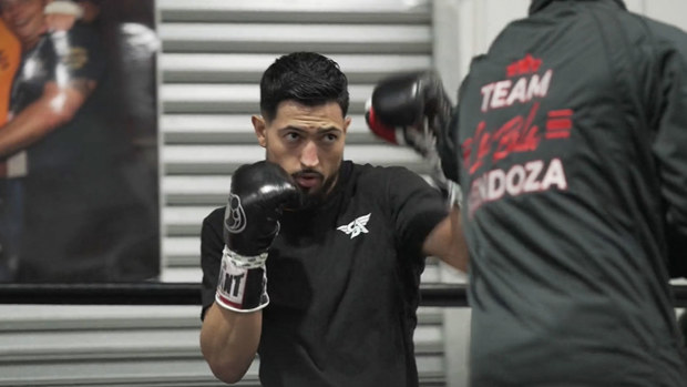 Brian Mendoza is put through his paces ahead of Sunday's world title fight against Tim Tszyu