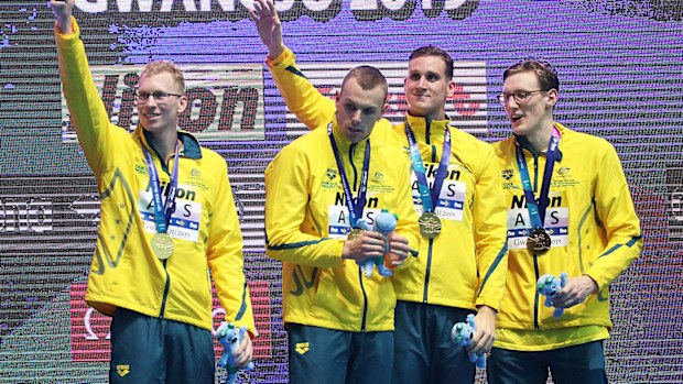 Australia won the Men's 4x200m Freestyle Fina at thel 18th FINA World Aquatics Championships