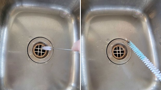 Cleaning inside sink drain