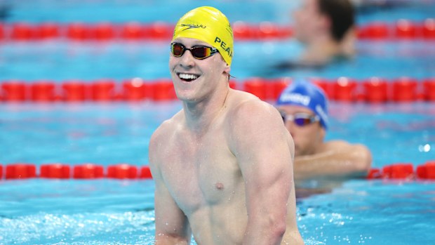 Australia's Col Pearse after winning silver in Paris.