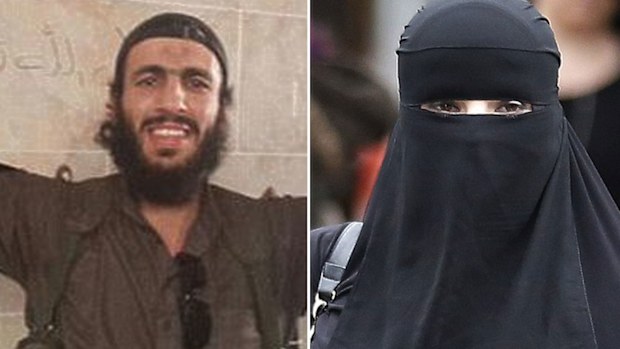 ISIS fighter Mohamed Elomar (left) and his wife Fatima (right). (Supplied)