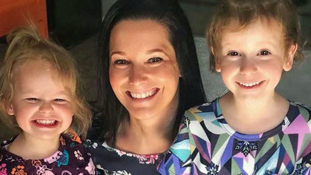 Shanann Watts and her two young daughters. 