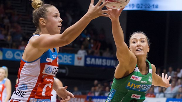 Verity Charles competes for West Coast Fever