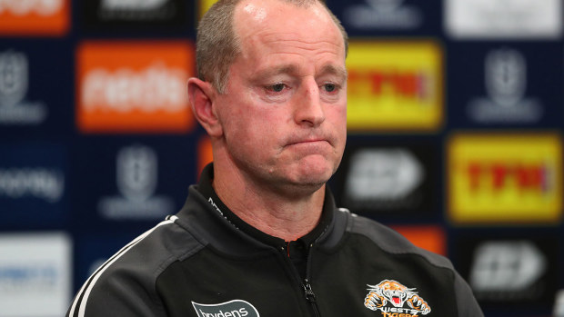 Wests Tigers coach Michael 