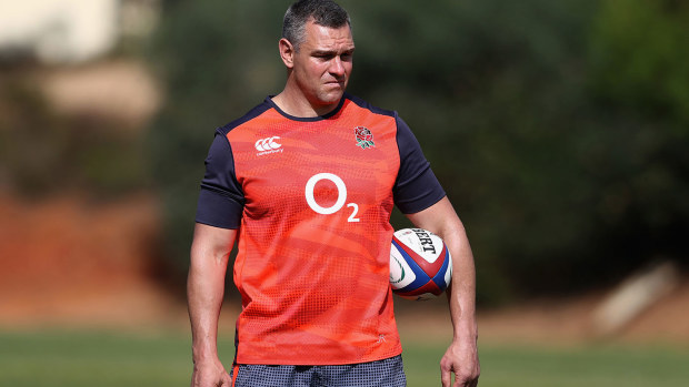 Jason Ryles at an England training session 