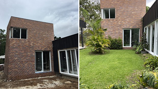 The Block Glasshouse couple Michael and Carlene's backyard renovation. 