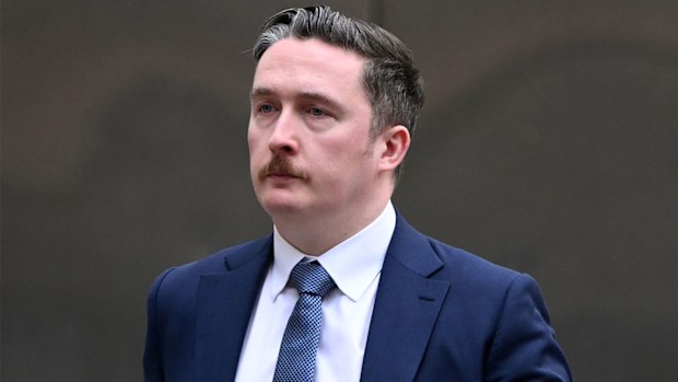 Lawyer Liam Murray will not serve any prison time for the death of pedestrian Erin Bentley in Melbourne in 2022, following a plea from the victim's family. He is pictured here outside court in 2019. 