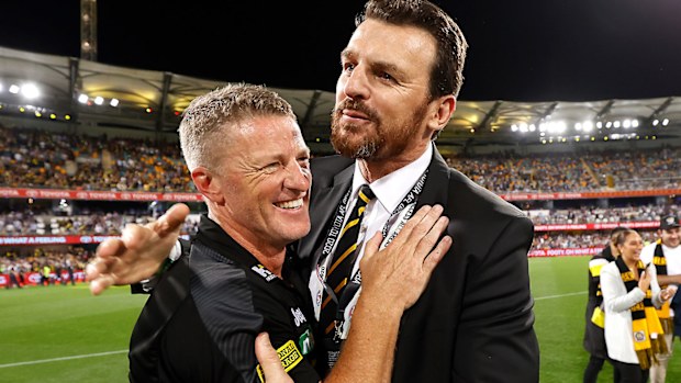 Damien Hardwick and Brendon Gale
