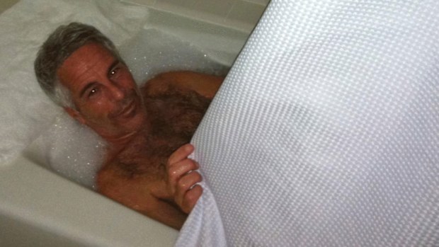 Jeffrey Epstein in a bathtub.