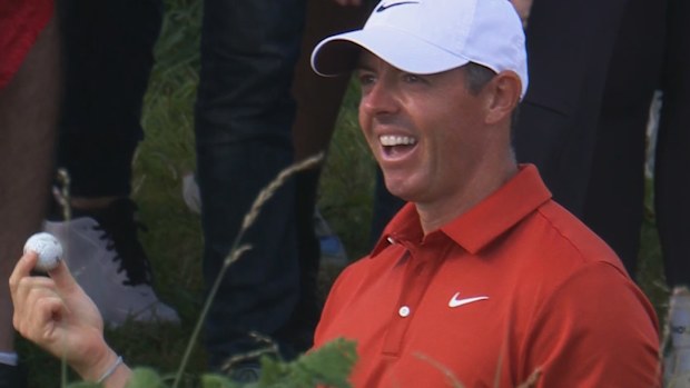 Rory McIlroy was baffled when he appeared to hit two balls at the same time during the third round of the Open Championship.