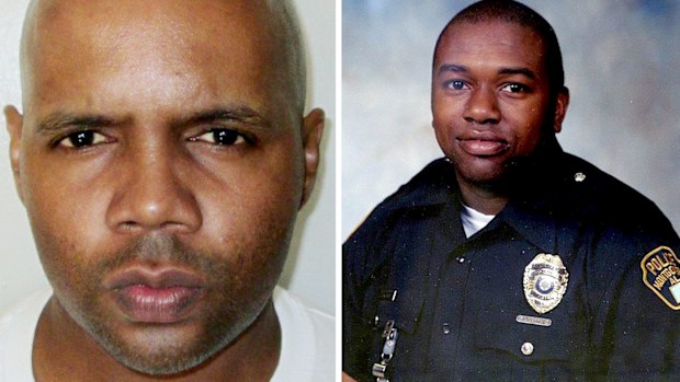 Convicted killer Torrey Twane McNabb (left), and slain police officer Anderson Gordon. (AAP)