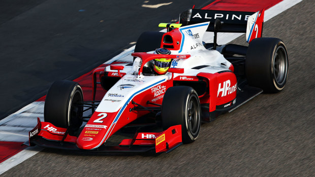 Oscar Piastri during F2 pre-season testing in Bahrain.