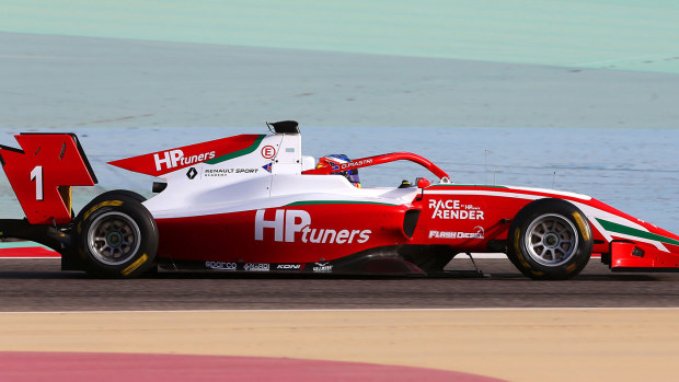 Oscar Piastri during testing in Bahrain.