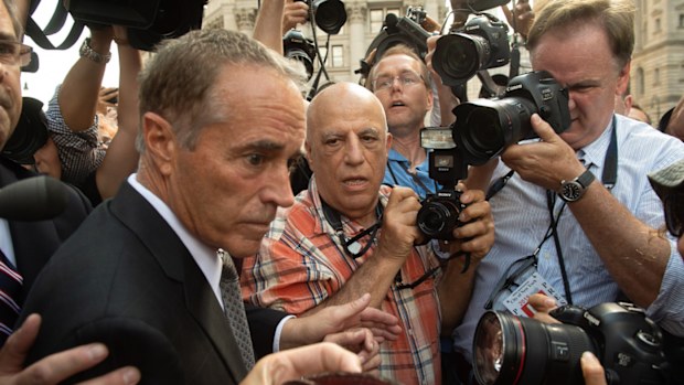 US Congressman Chris Collins, Republican from New York leaves Federal Court following his arraignment on insider trading charges.