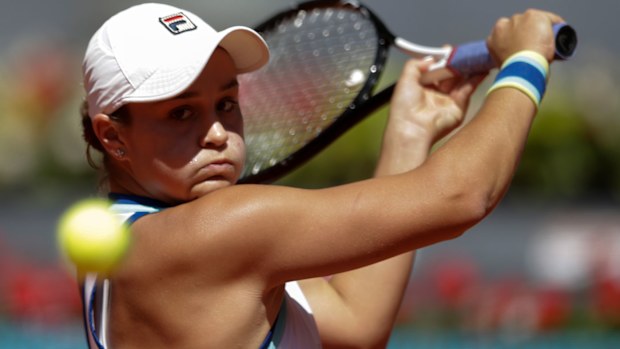Ash Barty was beaten by Simona Halep in the quarter finals of the Madrid Open.