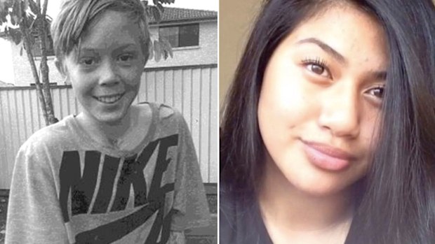 Photographs released by Queensland Police of the missing boy and girl in Brisbane. (Supplied)