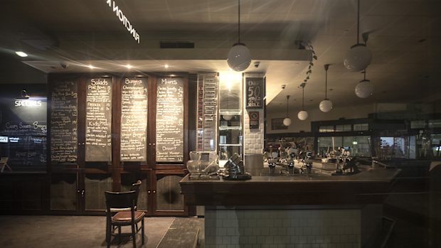A general view of inside the Robin Hood Hotel in Waverley photographed through a window on May 03, 2020 in Sydney, Australia.
