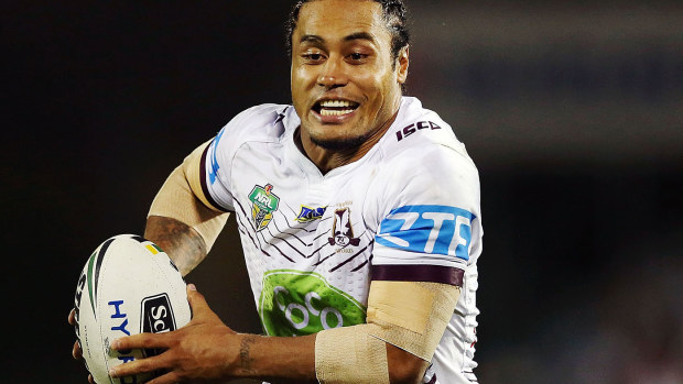 Steve Matai during his playing days with Manly.