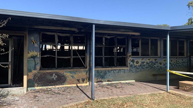 Police are investigating the arson attack at Hampstead Primary School.