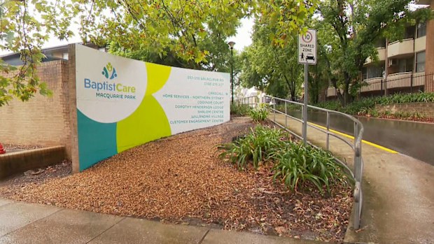 The nusring home in Sydney where there are fears of a coronavirus outbreak.
