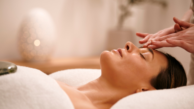 Endota woman spa treatment facial relax