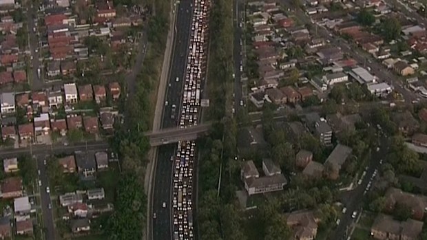 All four citybound lanes were closed after the crash.