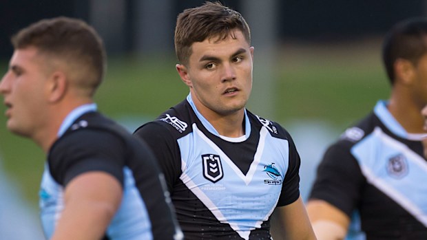 Kyle Flanagan at the Sharks' trial match