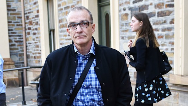 Henry Keogh leaves the South Australian Court of Criminal Appeal, Adelaide, Tuesday, May 29, 2018. Bromely has spent more than 30 years in jail convicted of a murder he says he did not commit has had his application to appeal rejected (