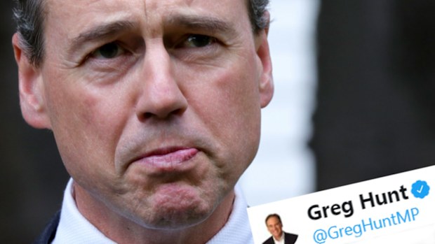 Greg Hunt claimed his Twitter account was hacked after a pornographic tweet was 'liked'. (AAP)
