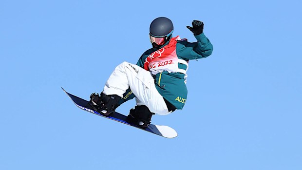 Tess Coady soars at the Beijing 2022 Winter Olympics.