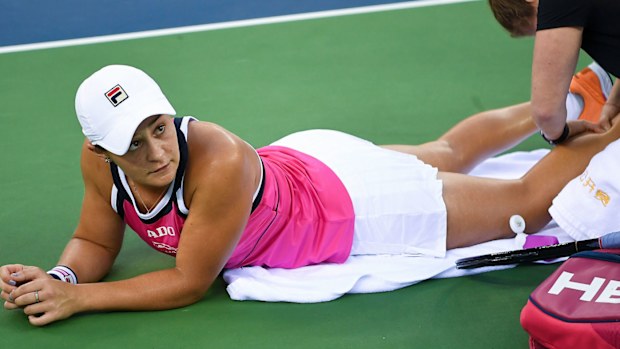 Ash Barty has hit an injury setback