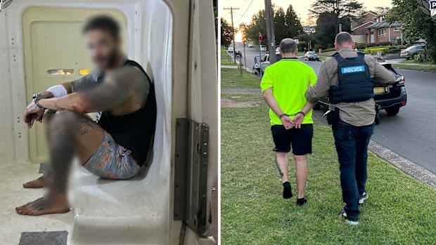 Melbourne man arrested (LEFT) Baulkham Hills man arrested (RIGHT) AFP Meth bust 