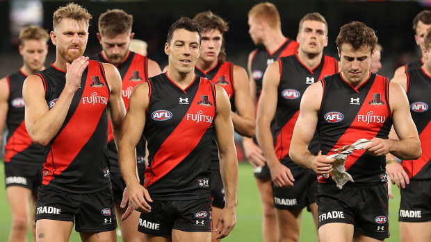 Dyson Heppell, Dylan Shiel and Andrew McGrath
