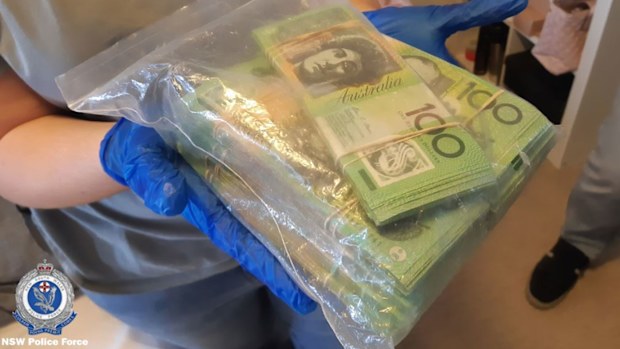 Officers seized more than $46,000 cash during a search.