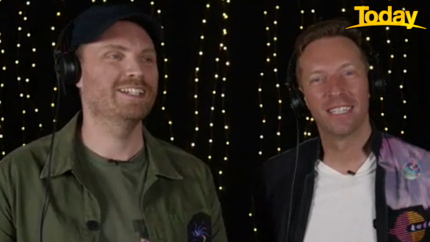 Brooke Boney spoke with Coldplay's frontman Chris Martin and guitarist Jonny Buckland.