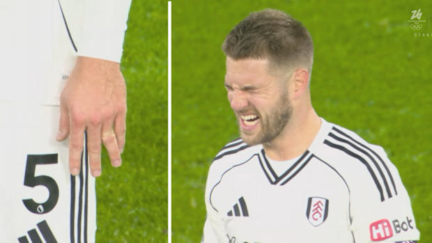 Joachim Andersen parmağını çıkardıktan sonra tepki veriyor.