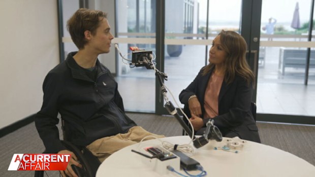 Alex Richter (left) was about to start Year 12 when he was paralysed after crashing off his bike on a trail he's ridden 100 times before.
