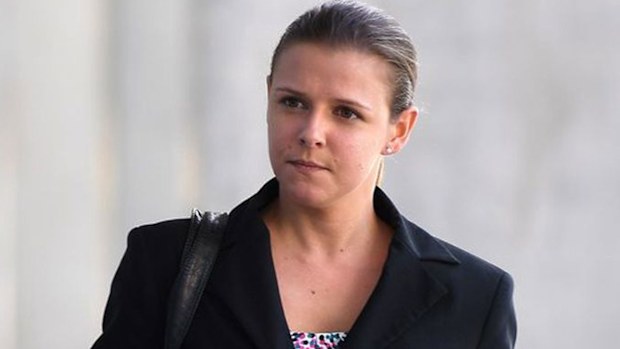Ashleigh Watterson leaves the Supreme Court in Brisbane during March, 2017