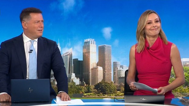 Ally Langdon and Karl Stefanovic pay out for A Current Affair role.