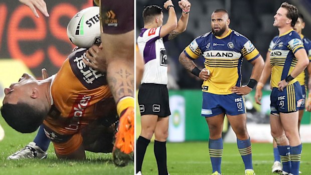 Junior Paulo was placed on report after David Fifita went down injured in a strong tackle.
