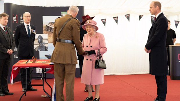 Queen Elizabeth and Prince William at Defence Science and Technology Laboratory (Dstl) in Porton Down, UK
